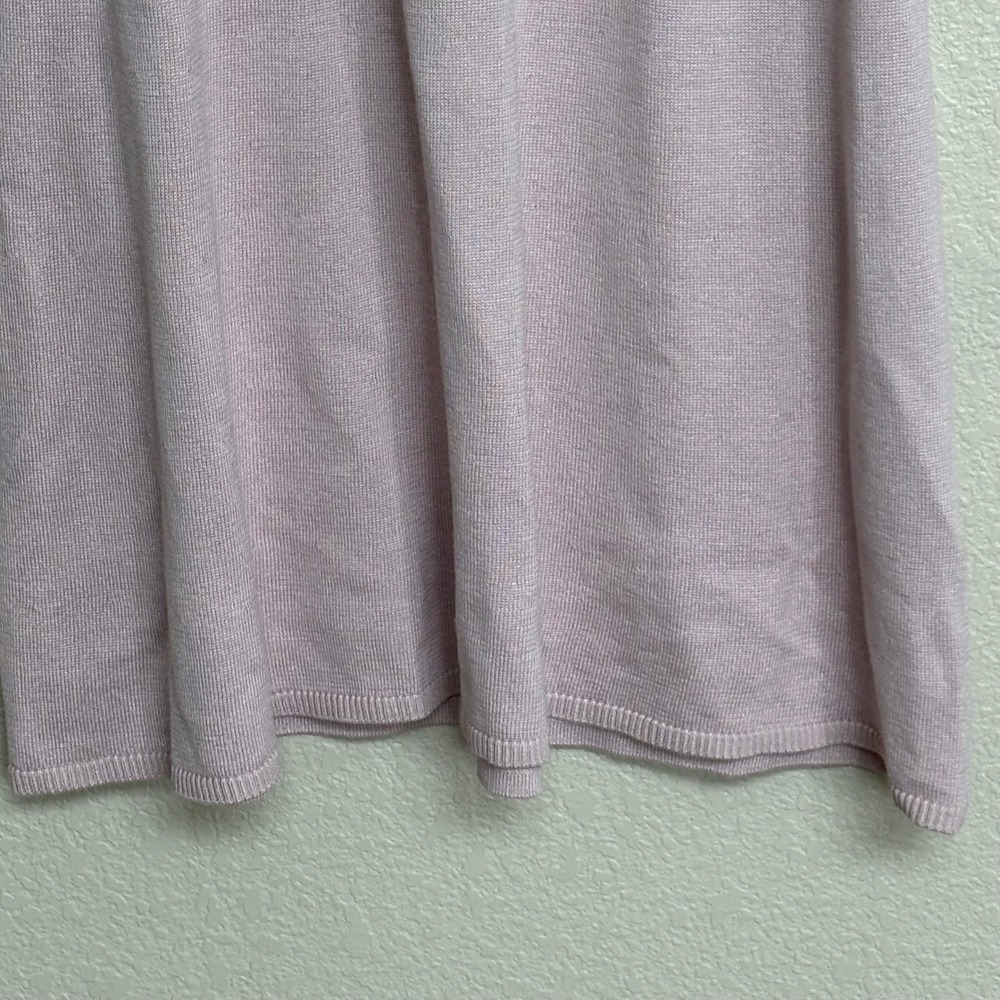 Julia Jordan Fit and Flare Sweater Dress Lavender Pink Pointelle Knit Size 2 - Picture 4 of 6